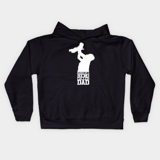 Raised By A Hero Called Dad Fathers Day Design and Typography Kids Hoodie